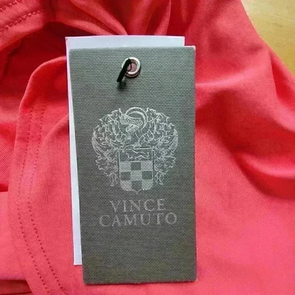 Vince Camuto Draped High-Waist Bikini Bottom Size Large Moderate Coverage Pink - Picture 5 of 7